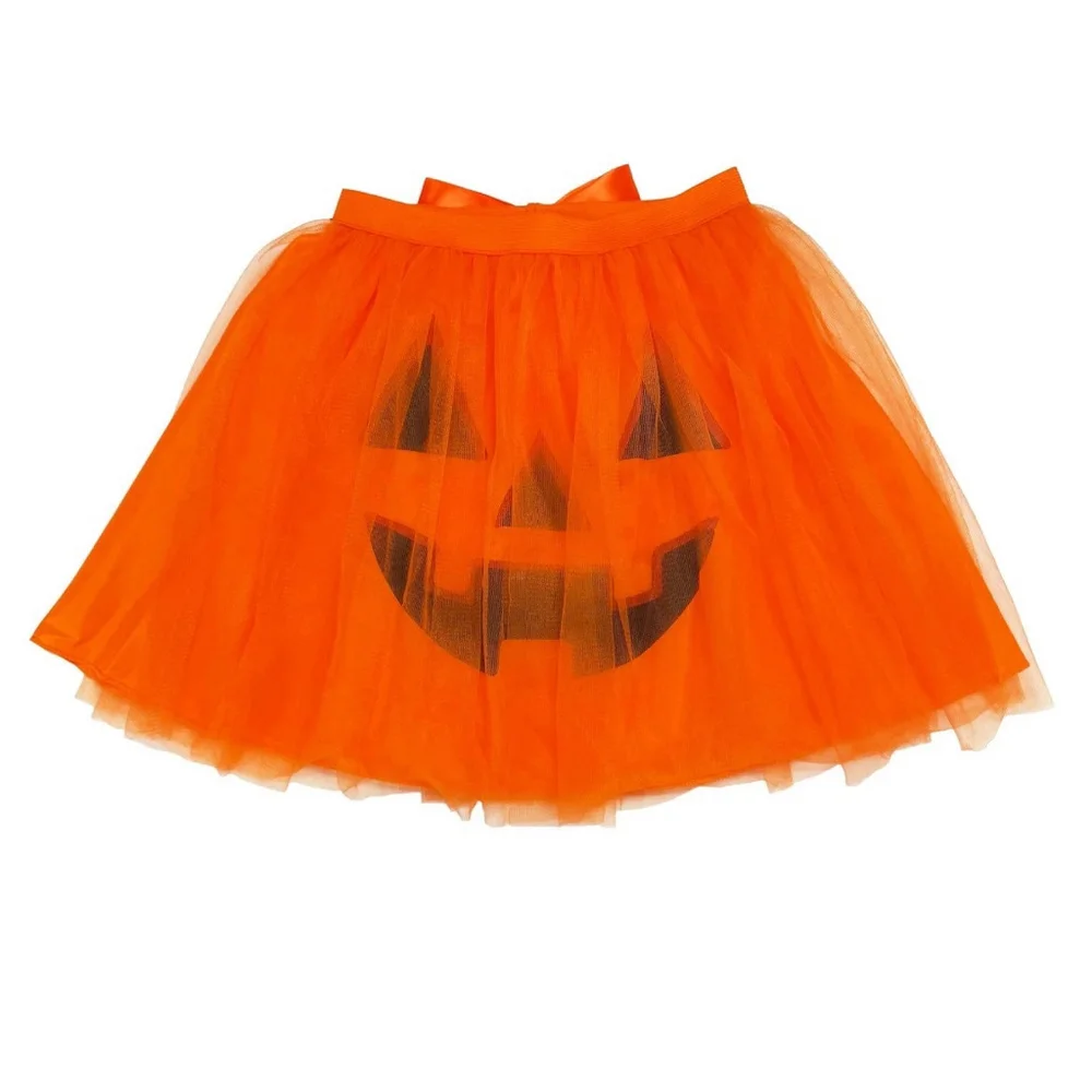 NEW Girls Celebrate! Halloween Pumpkin Headband & Tutu Kit Orange One Size